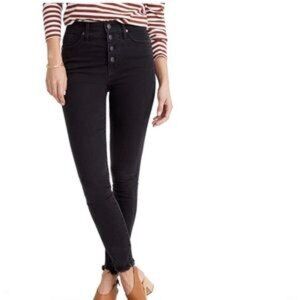 Madewell 9"Mid-Rise Skinny Black Jeans